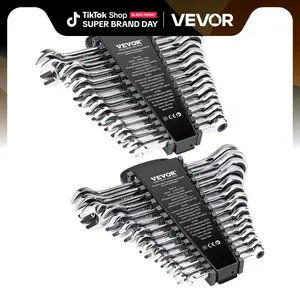 Combination Wrench Set 30 PCS SAE 1/4" to 1", TikTokShopBlackFriday, Metric 8mm to 24mm Organizer Rack