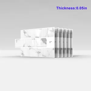 3D Self-adhesive Tile Wall Sticker, Marble Backsplash Wallpaper, Waterproof & Mildew Resistant Wall Sticker, Suitable for Living Room, Kitchen, Bathroom, Balcony and Sink