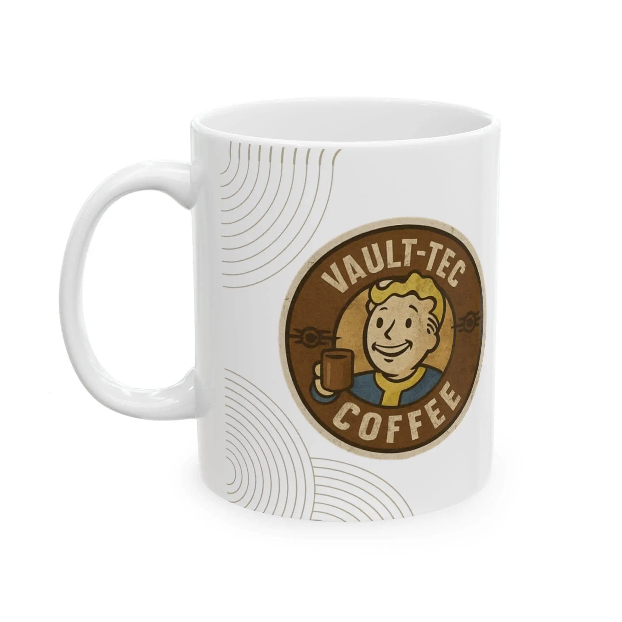 Nuka Cola Vault Boy Retro Mug, Fallout Vault-Tec Pinup Coffee Cup, Wasteland Gamer Gift, 11oz 15oz Ceramic