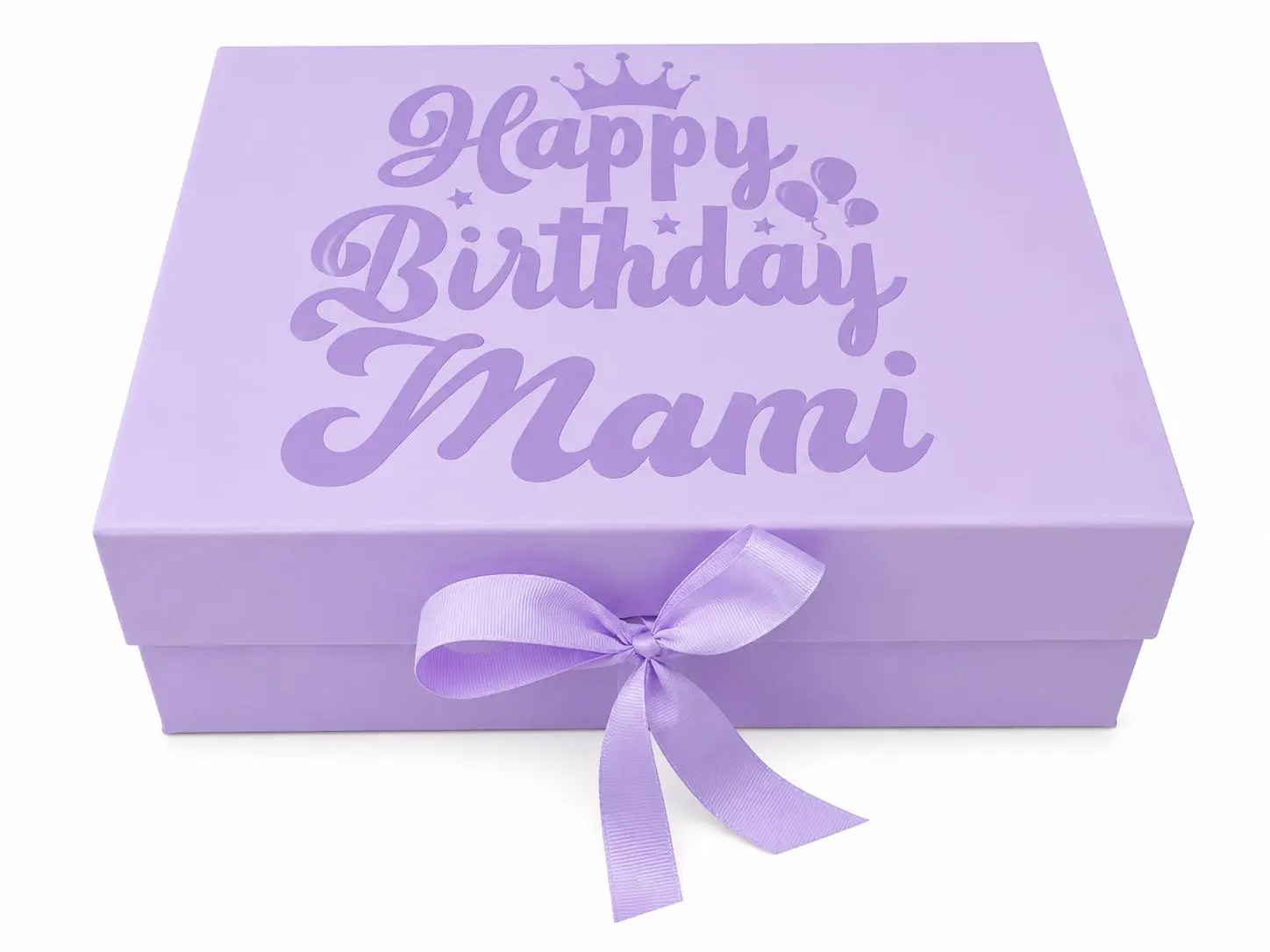 Customized gift box with magnetic lid, and ribbon. ( Send message with desired custom)Size: 33*25*12.5 cm,Thickness: 2 mm.