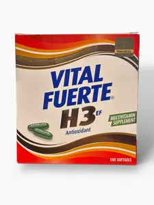 VITAL FUERTE H3, Antioxidant, Multi-Vitamin Supplement, 100 SOFTGELS.