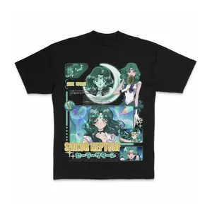 Sailor Neptune T-Shirt, Anime Graphic Tees, Unisex Tshirt, Gifts Shirt, Menswear Womenswear Streetwear, Aesthetic, Heavyweight Cotton Comfort Top Regular Fit Y2k Outfit Outdoor Affliction Clothes
