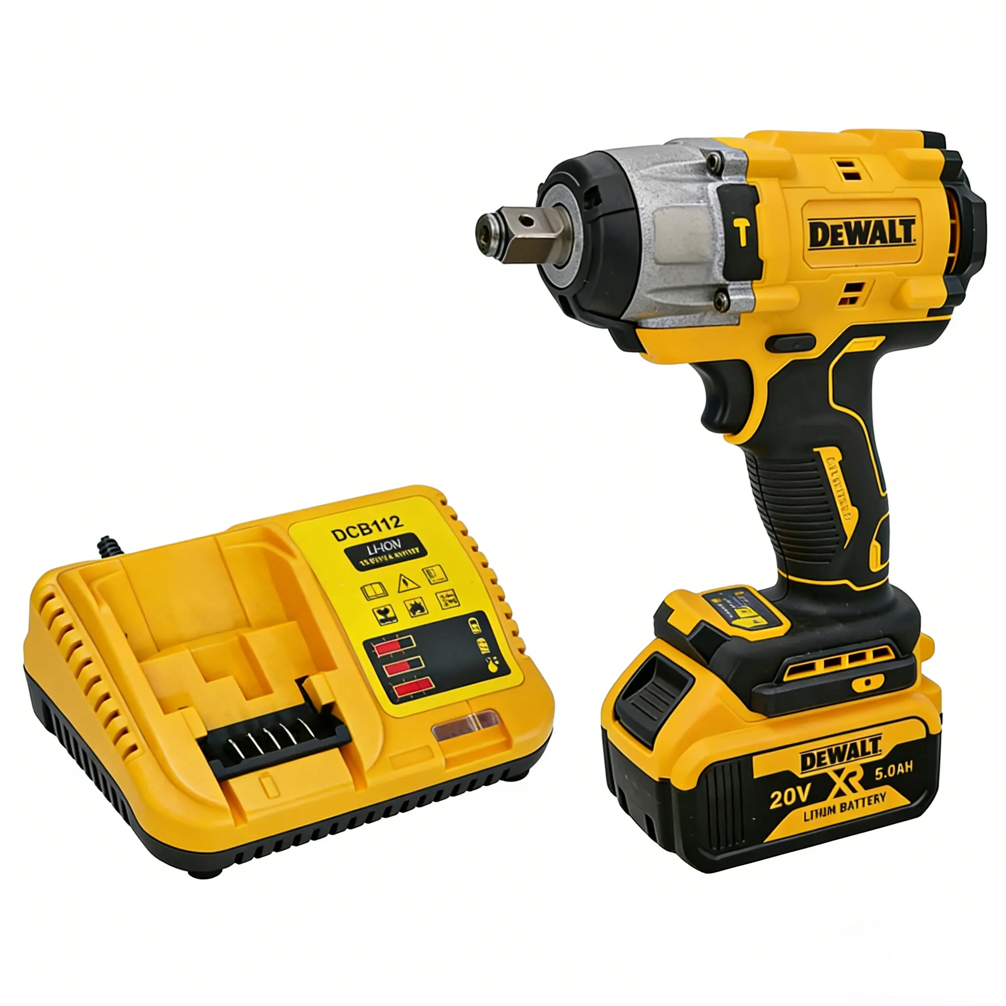 DeWALT Cordless 1/2 in Compact Impact Wrench (DCF880) - Brushless Motor High Power Work Tool, 203Nm Max Torque for Auto Repair, High Power Tool, Work Tools