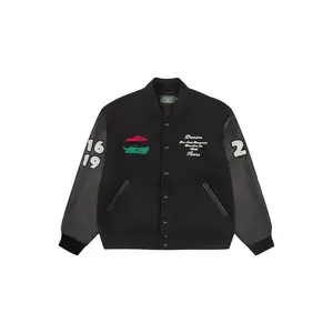 Peace Wreath Varsity Jacket "Black" DT445