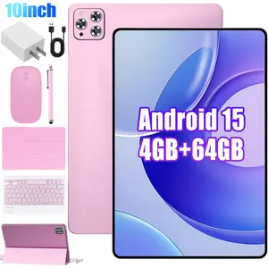 10.1" Android Tablet with Keyboard – 4GB RAM, 64GB Storage, Dual SIM, 1280x800 IPS, 5MP+13MP Camera, 5000mAh, Stylus & Case Included,for Valentine’s Day Gift