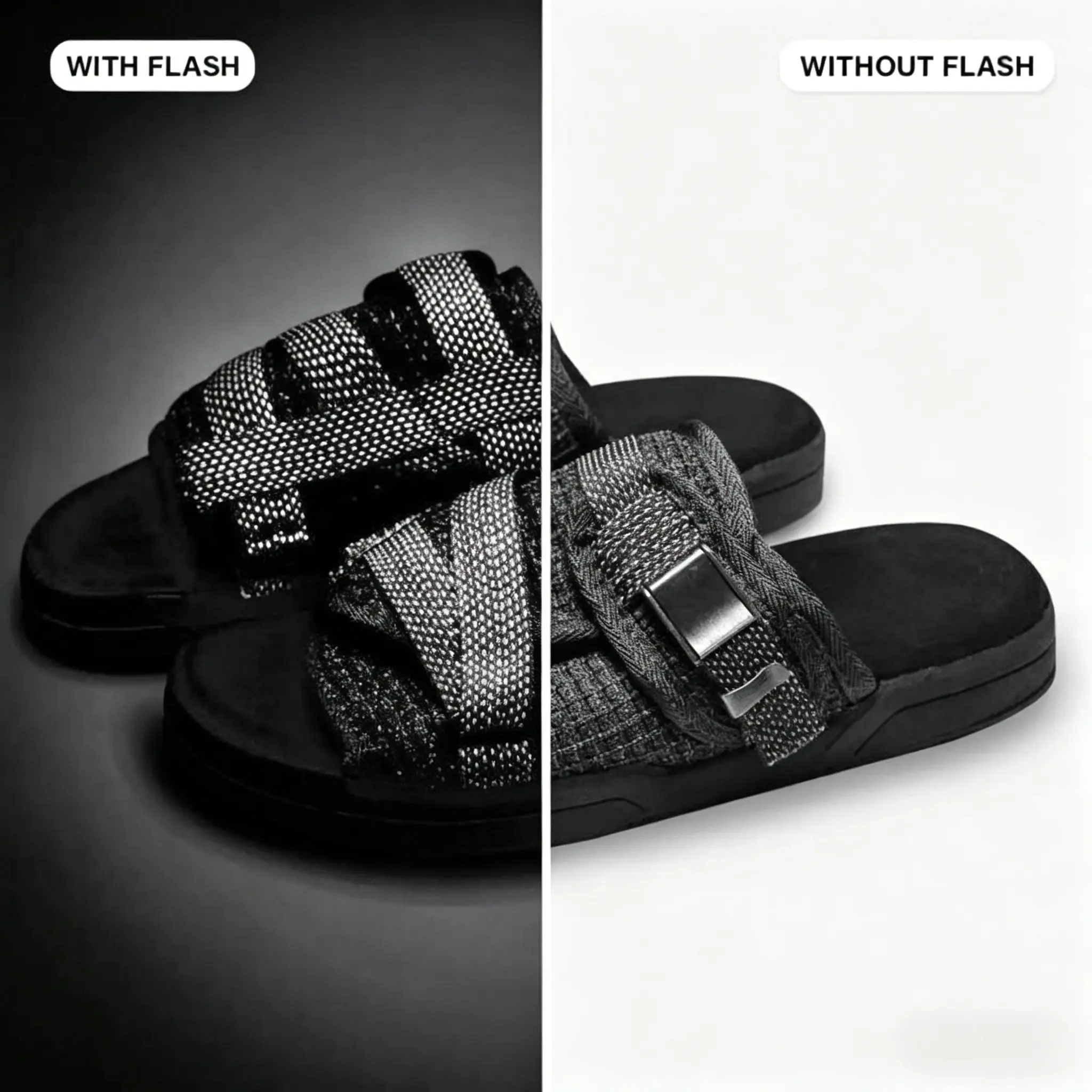 Reflective Slides for Men and Women, Stylish summer shoes & black shoes, Full 3M Reflective Sandals with Adjustable Straps, Premium real shoes,  shoes to buy 2026, Classic golden tempo trainer, Arch Support Anti-Slip Sole for Wide or Narrow Feet