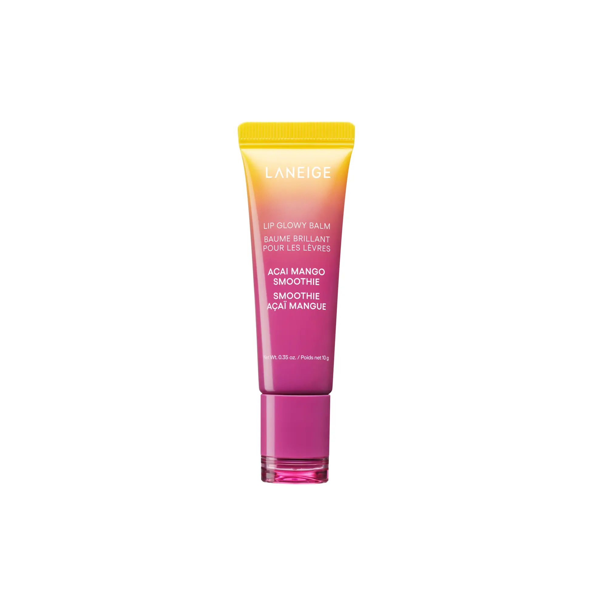 LANEIGE Lip Glowy Balm Acai Mango, Hydrating and Glossy Tinted Lip Care with Shea Butter, Korean Skincare