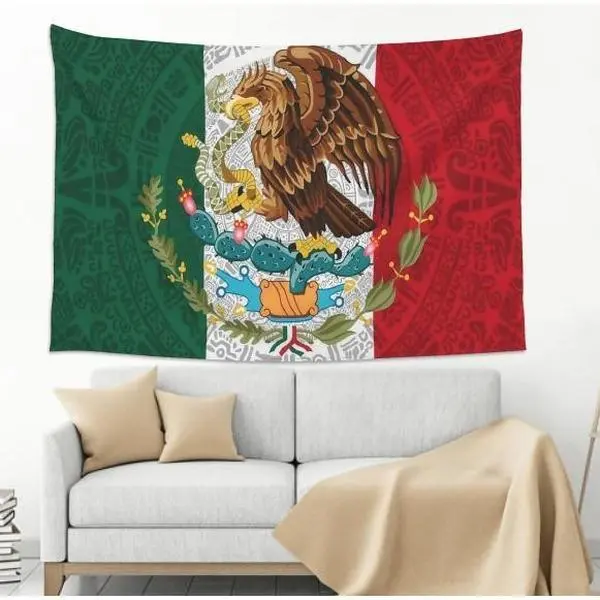 Mexican Flag - Outdoor/Indoor Wall Hanging Tapestry Mexican Flag Decorative Flag Suitable for Bedroom, Dormitory, College Student Gift, Creative Gift