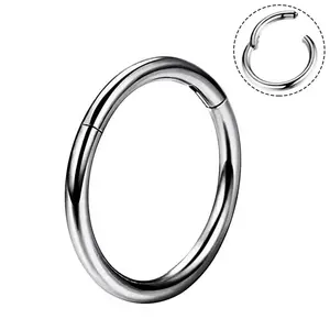 Oufer 14G Septum Ring Titanium Hinged Segment Hoop