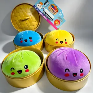 15cm Giant Squishy Bun Mystery Toy, Super Soft Slow-Rising Dumpling Stress Ball, Kawaii Steamed Bun Squeeze Fidget Toy for Kids Adults, Anxiety Relief Sensory Toy, Easter Basket Stuffers Bread