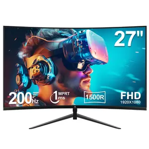 Z-EDGE UG27 27" 200Hz Curved Gaming Monitor Low Blue Light 1ms Response Time AMD Freesync FHD 1920x1080 Fhd back school supplies