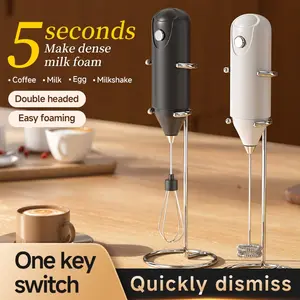 Handheld Electric Frother/milk Foamer Coffee, Multifunctional Electric Whisker, Stainless Steel Frother, Kitchen Essential Gadget