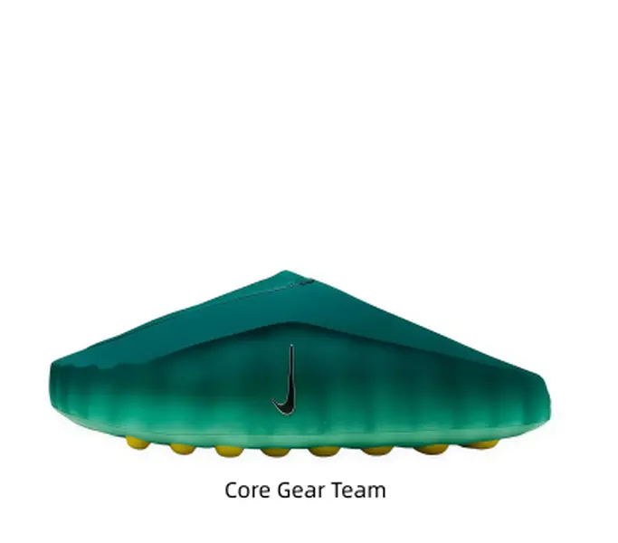 Green Breathable Foam Cushioned Athletic Recovery Slide