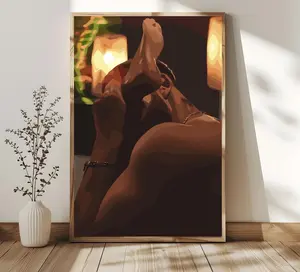 Black Couple Poster, African Love Art, Romantic Wall Print