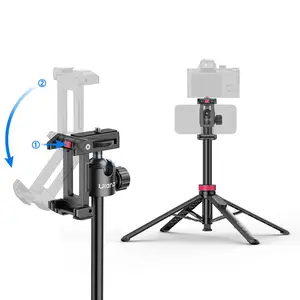 ULANZI 0.01s Auto Pop Open Phone Tripod with Remote, MT44B 59'' Selfie Stick Tripod w Dual Mount for Phone & Camera for Vlog/Live/Travel, Cell Phone Stand 360° Ball Head for iPhone 17Pro Max/Android