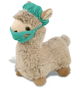 DOLLIBU Toddler-Safe Polyester Plush Llama Stuffed Toy - Super Soft, Doctor Outfit, Pretend Play for Ages 0+, Fluffy Plush Stuffed Toys, Fluffy Stuffed Toys
