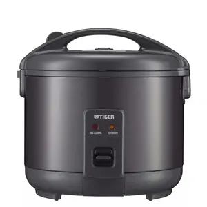 Tiger JNP-S18U-KY 10-Cup Capacity White Rice Cooker - Obsidian Black, Family-Sized, Plastic Components, 11.7 x 11.8 x 10.7 in, 12-Hour Keep Warm, Easy-to-Remove Inner Lid