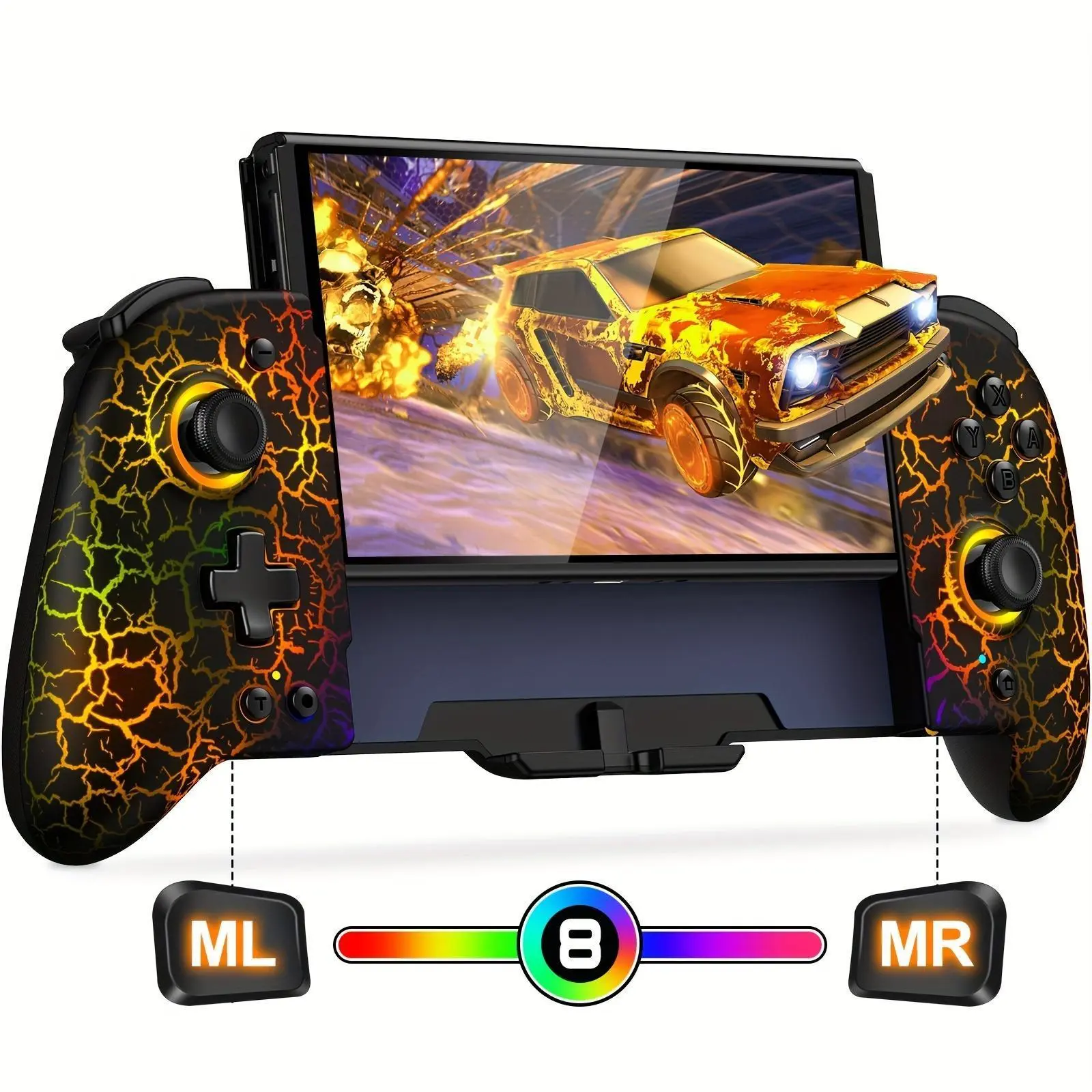 ESYWEN Switch Controllers for Switch/OLED Controller, Switch Wireless Pro Controller Joypad, Full-Size Ergonomic Handheld Mode Controller with Battery//Turbo/Programming(Black)