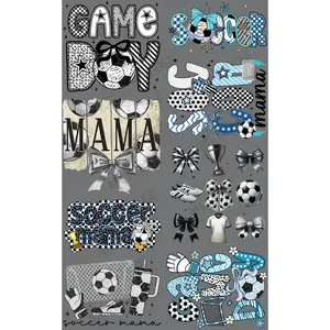 GAME DAY SOCCER PREMADE GANGSHEET  - 22X36  DTF TRANSFERS - DIRECT TO FILM
