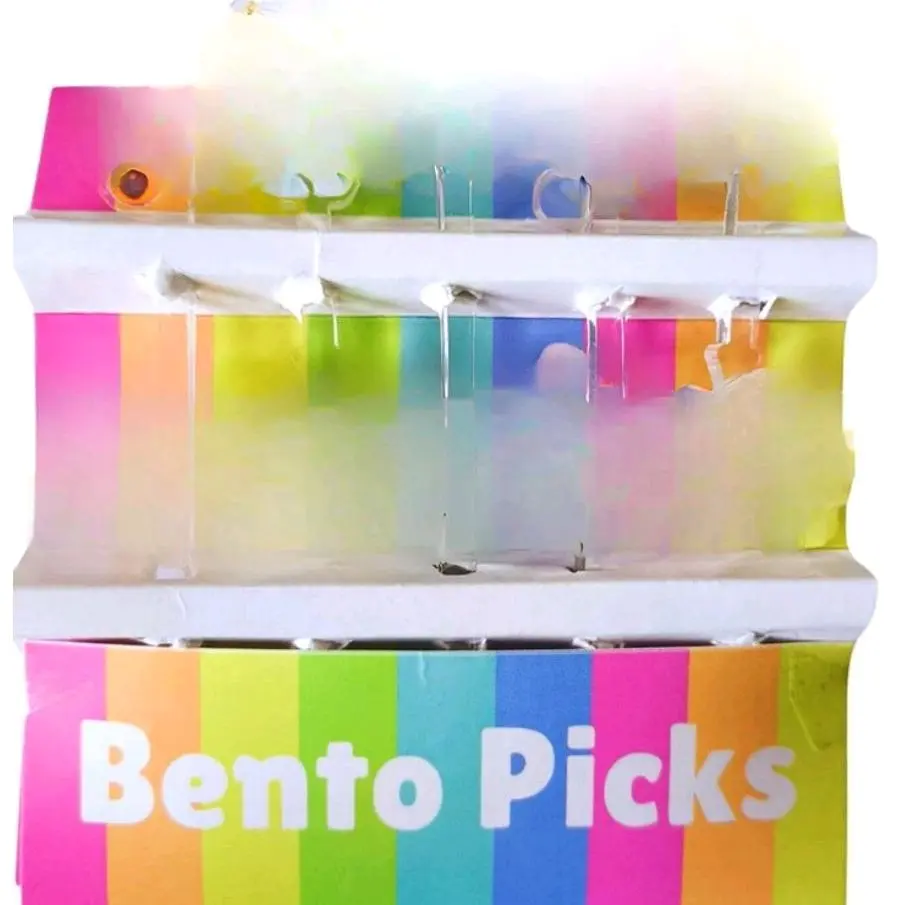 Bento Picks de Acrílico - Colorful Plastic Picks for Bento Boxes and Food Presentation