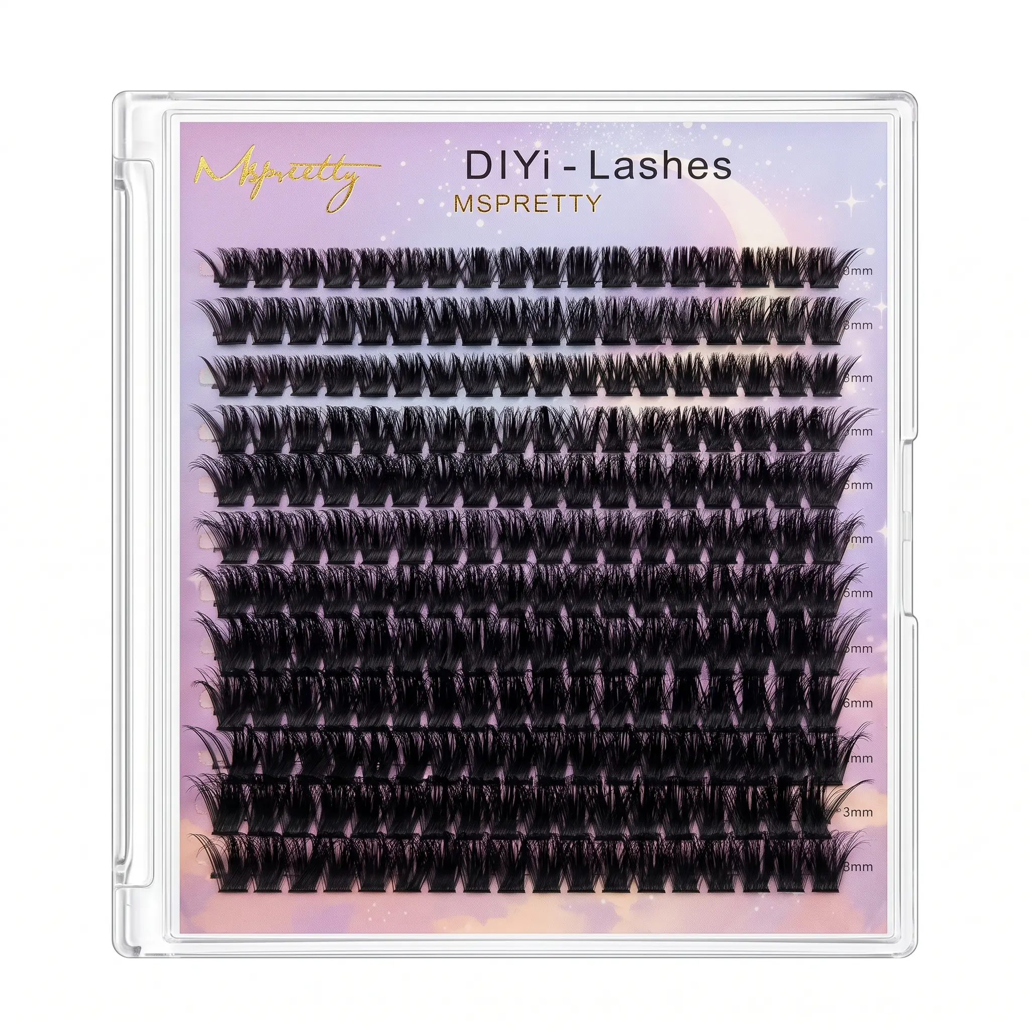 100D  10mm-18mm mix lengthes fluffy dramatic styles  cluster  Natural Flawless Set