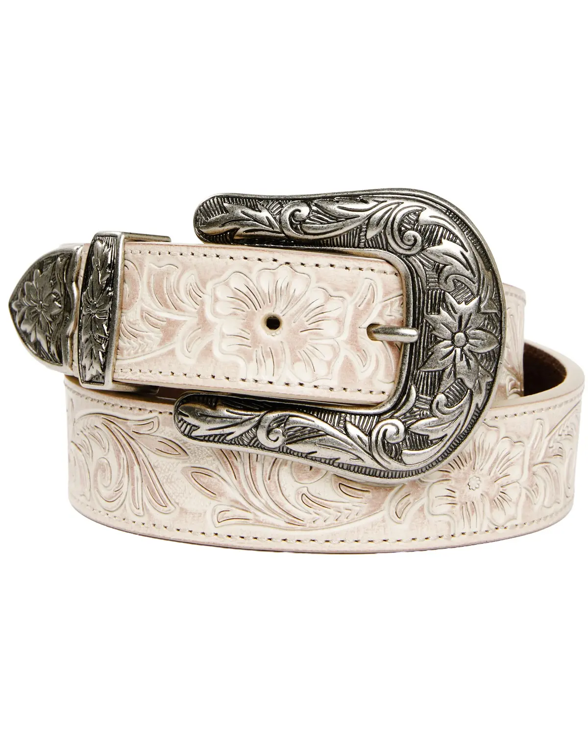 Shyanne Women's Women'S Buckle Floral Embossed Western Belt - Sasu23bt9