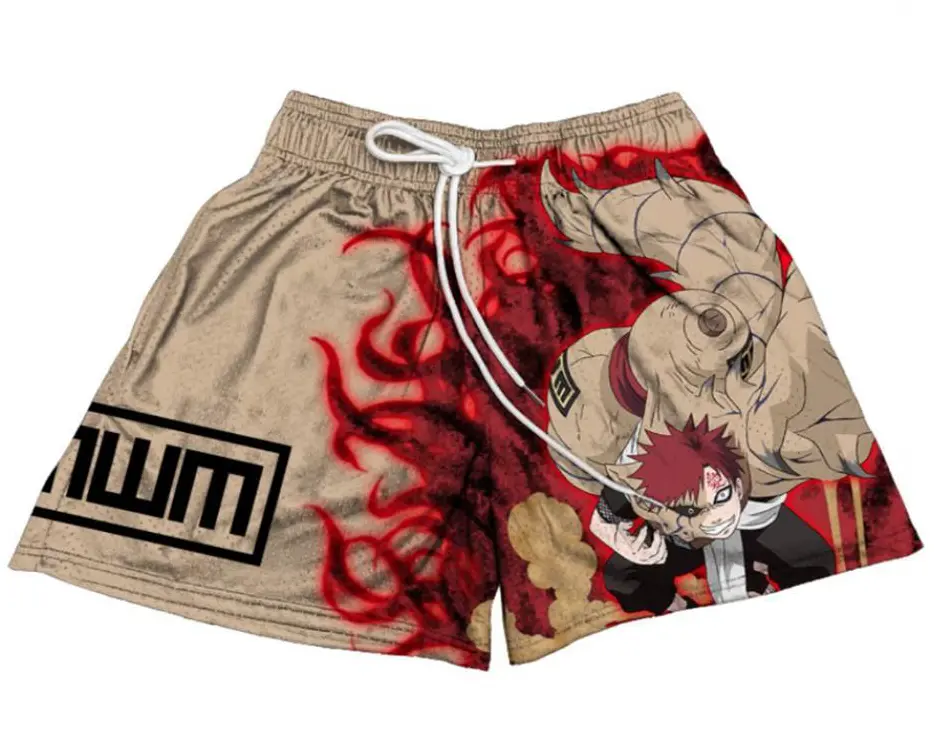 Gaara Shorts Men's Basketball Shorts Workout Sport Knee Pants with Pockets Athletic Sweat Walking Summer Shorts
