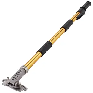 Drywall Flat Box Handle 40 To 64 Inches Aluminum Extension Tool, Anodized Flat Finishing Handle, 5-Section Length Adjustable, Non-Slip Grip, 360 Degree Painting For Plasterboard Wallboard Sheetrock And Taping