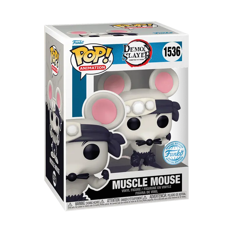 Funko Pop! Demon Slayer - Muscle Mouse #1536 Exclusive (Sticker may vary) Collectible Pop Vinyl Figure