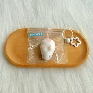 [Classic Squish Texture] taba squishy Flocked Bunny, Fidgets Toy for Stress Relief & Fun – Perfect for Party, Birthday, Holiday & Christmas Gifts – Silicone Material [40g]