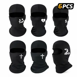 6Pcs Ski Mask for Men Full Face Cover UV Sun Protection Face Mask Windproof Balaclava for Outdoor Motorcycle Cycling