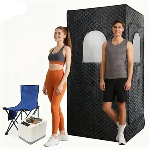 Portable Sauna Box for Home, Personal Steam Nurecover Saunas Heater at Home Use, 3L 1200W Steamer, Indoor Foldable Sauna Tent, Dry Sauna SPA Full Body Inflatable Pool