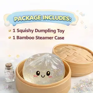 Slow Rising Glitter Dumpling Squishy | Sensory Stress Relief Fidget Toy for Kids & Adults