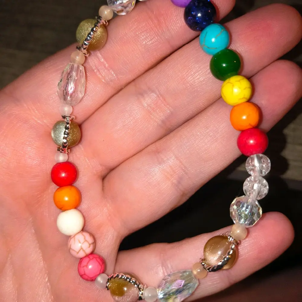 Lesbian Pride Rainbow Bead Bracelet - Vibrant Colors for Pride Month - Perfect for Celebrating LGBTQ+ Community