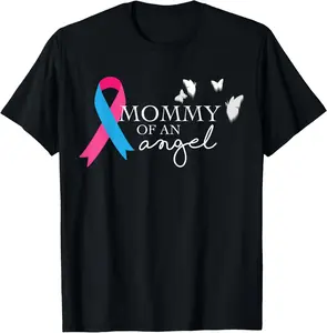 100% cotton Unisex Mommy Of An Angel T-Shirt National pregnancy and Infant Loss T-Shirt