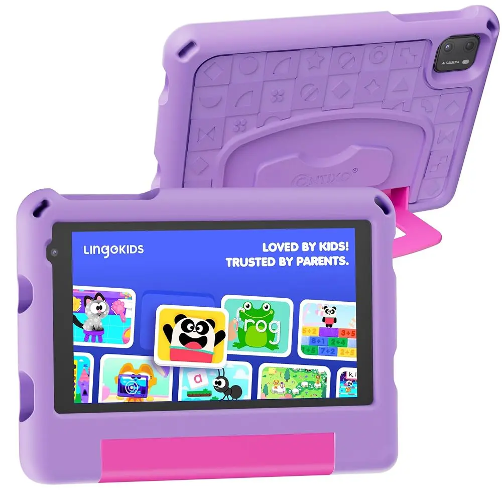 Contixo A7 Durable Kids Tablet, 7in HD Touchscreen Display, Android 15, Parental Ctrl, 3+32GB Storage, for Ages 3-12, 7 In, Age 3+