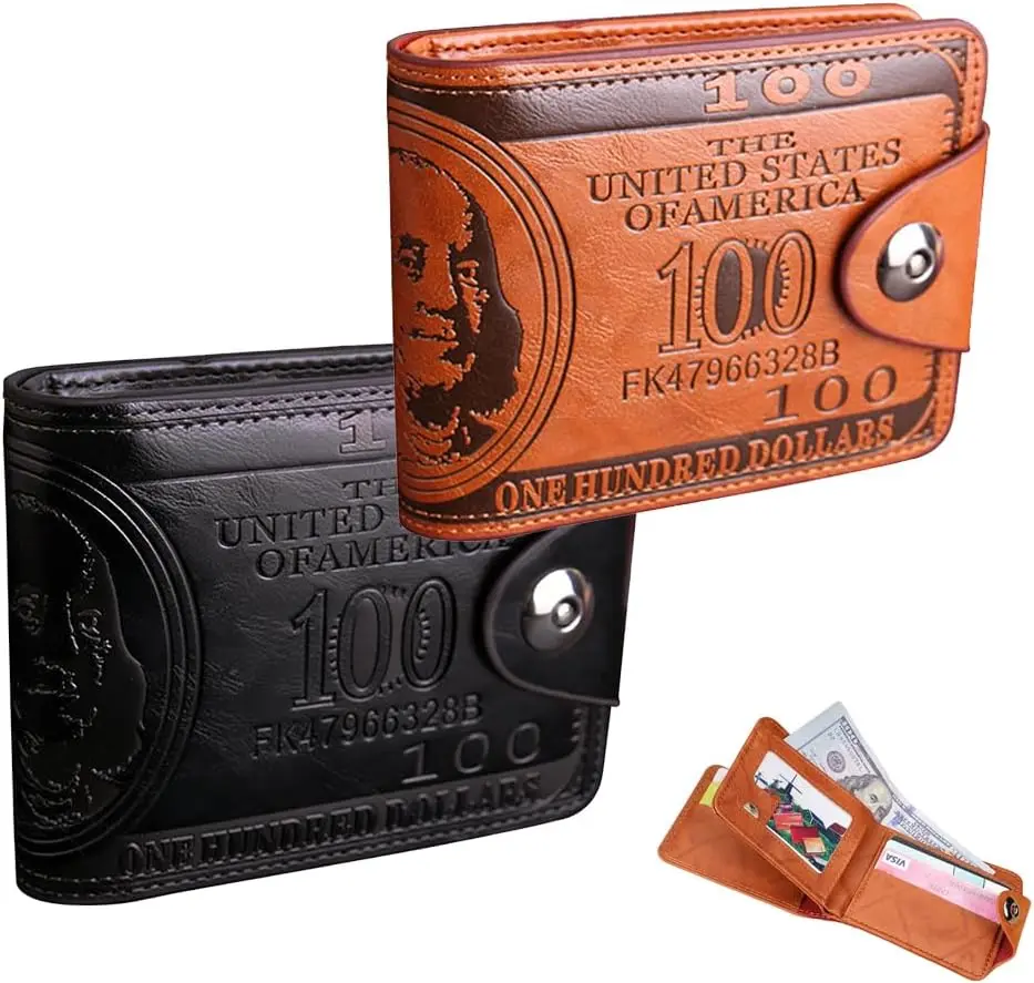 Dollar Bill Wallet Faux Leather Card Holder