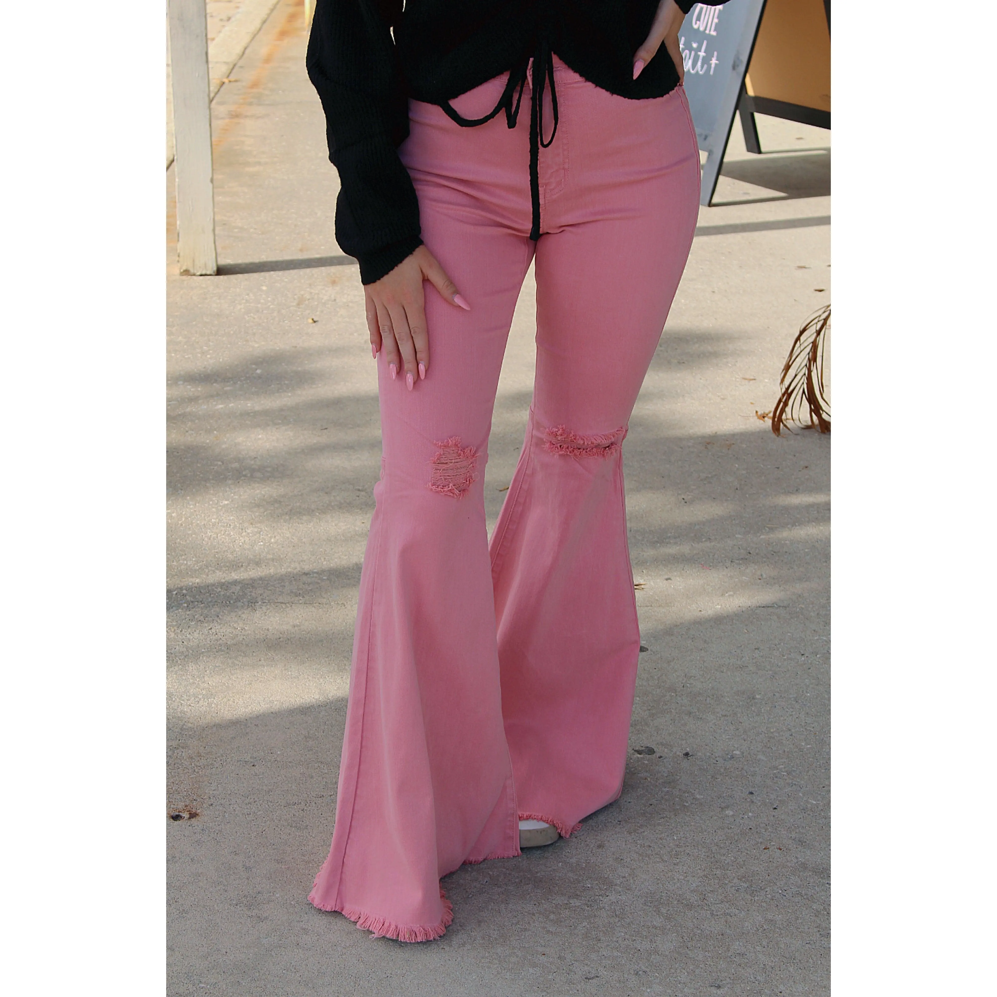 Bella Blush Flare Jeans