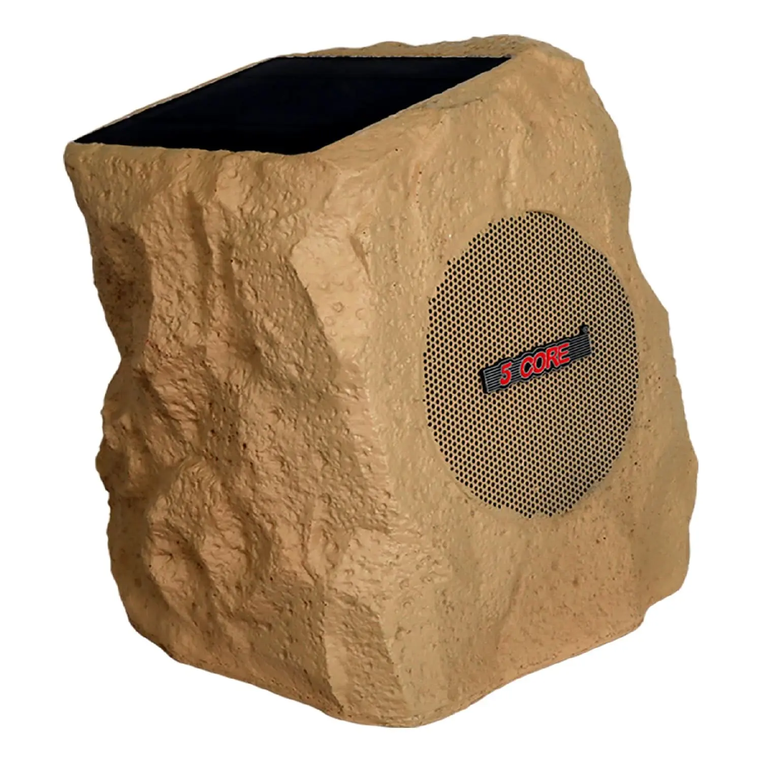 5Core Outdoor Wireless Speakers Bluetooth Rock Waterproof Linkable TWS Garden Speaker BROWN 1 PC Does not apply