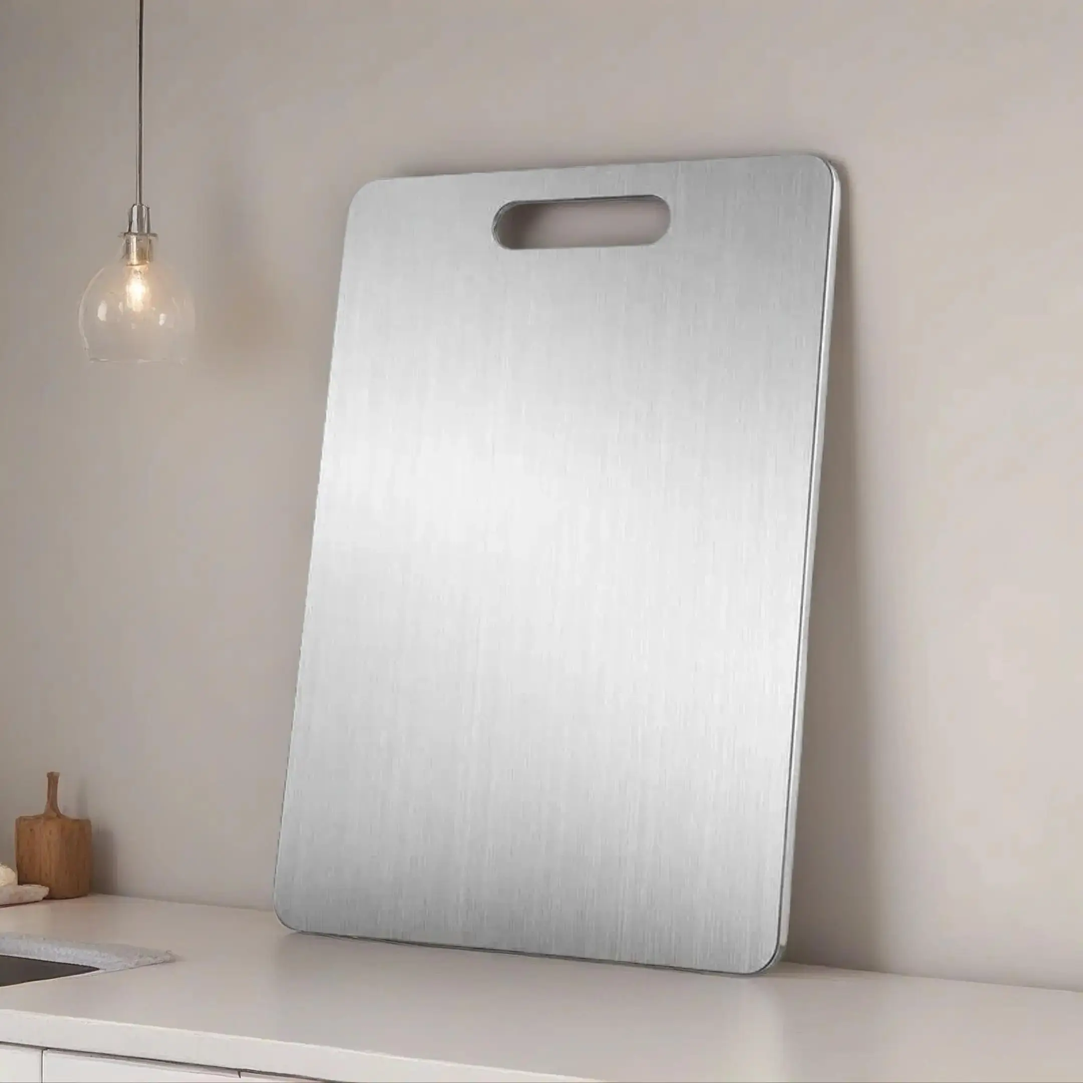 Stainless steel cutting board, suitable for meat and vegetables, hygienic and easy to clean, kitchen cutting board