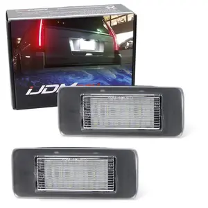 iJDMTOY 3W Full LED License Plate Light Kit For 2015-20 Cadillac Escalade ATS, GMC Yukon, Chevy Tahoe Suburban Equinox, 16-up Malibu, 18-SMD Xenon White LED & Can-bus Error Free