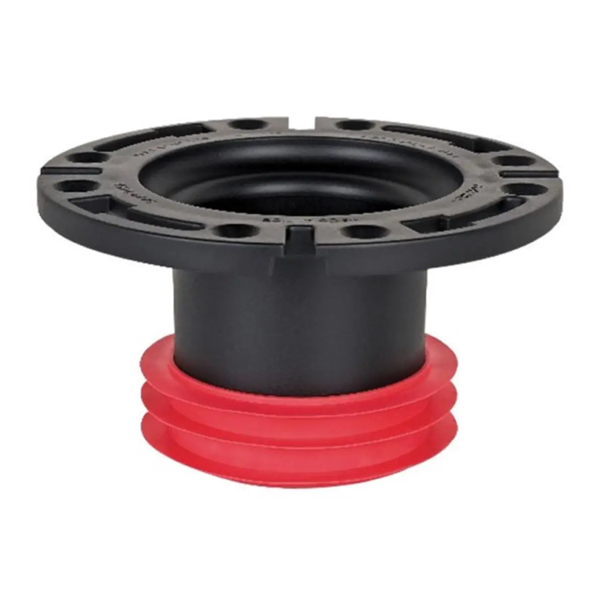 212 MAIN 4-inch Push-Tite Gasketed Closet Flange with Stainless Steel Swivel Ring, Clog-free ABS Plastic Design with Smooth Walls for Easy Pipe Sealing, Stainless Steel Ring, Chemical Resistant, No Obstructions