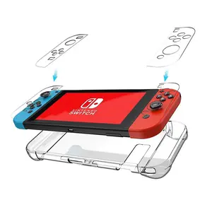 Clear Protective Case for Nintendo Switch 2 (2025), Transparent Slim Hard Shell for Switch 2 Accessories, Scratch & Shock Protection Cover for Joycon Controller