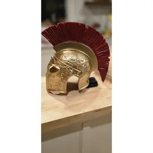Handcrafted Spartan Warrior Helmet Authentic Battle Replica for Cosplay, LARP, and Display