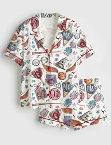 HP Wizard School Wizard Academy Magic School Pajama Set, Wizard Academy Magic Pajama Sleepwear, Nightwear Set Gifts For Her