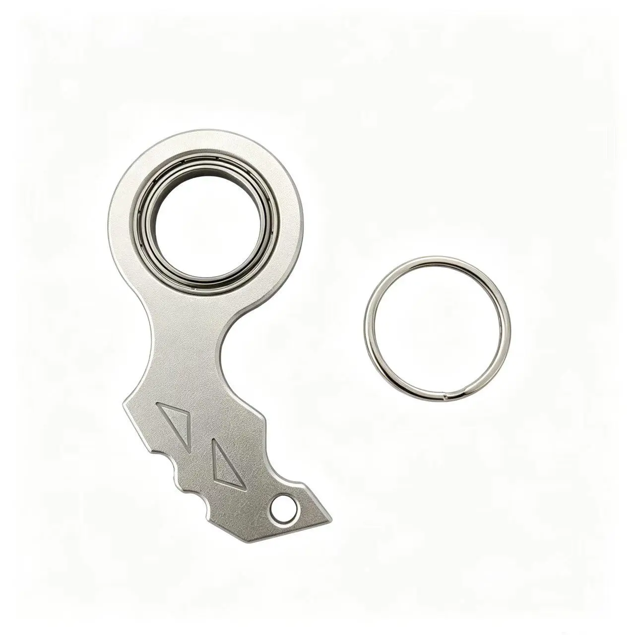 Karambit Spinner Keychain, Quiet Rotatable Aluminum Alloy EDC Fidget Toy, Stress Relief Anti-Boredom Key Ring, Stylish Daily Pocket Carry Accessory