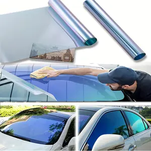 Chameleon Window Tint Film, Nano Ceramic Window Film Purple Solar Protection Carbon Film Scratch Resistant 60% VLT Windshield Sun Shade Heat & UV Block for Cars and Home Glass, Car Accessories