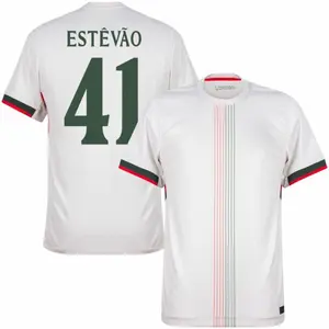 White Color CHE Estevao Away Soccer Jersey, CHE Estevao White Short Sleeve Away Edition Soccer Shirt