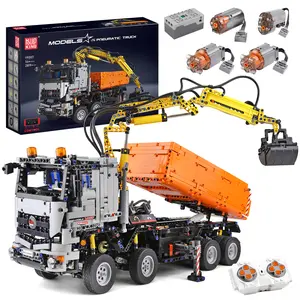 Mould King 19007 Engineering Excavator Vehicle Kit, RC/APP Kit for Truck Control for Kids,2819 Pieces MOC Building Kit Car Toys Construction