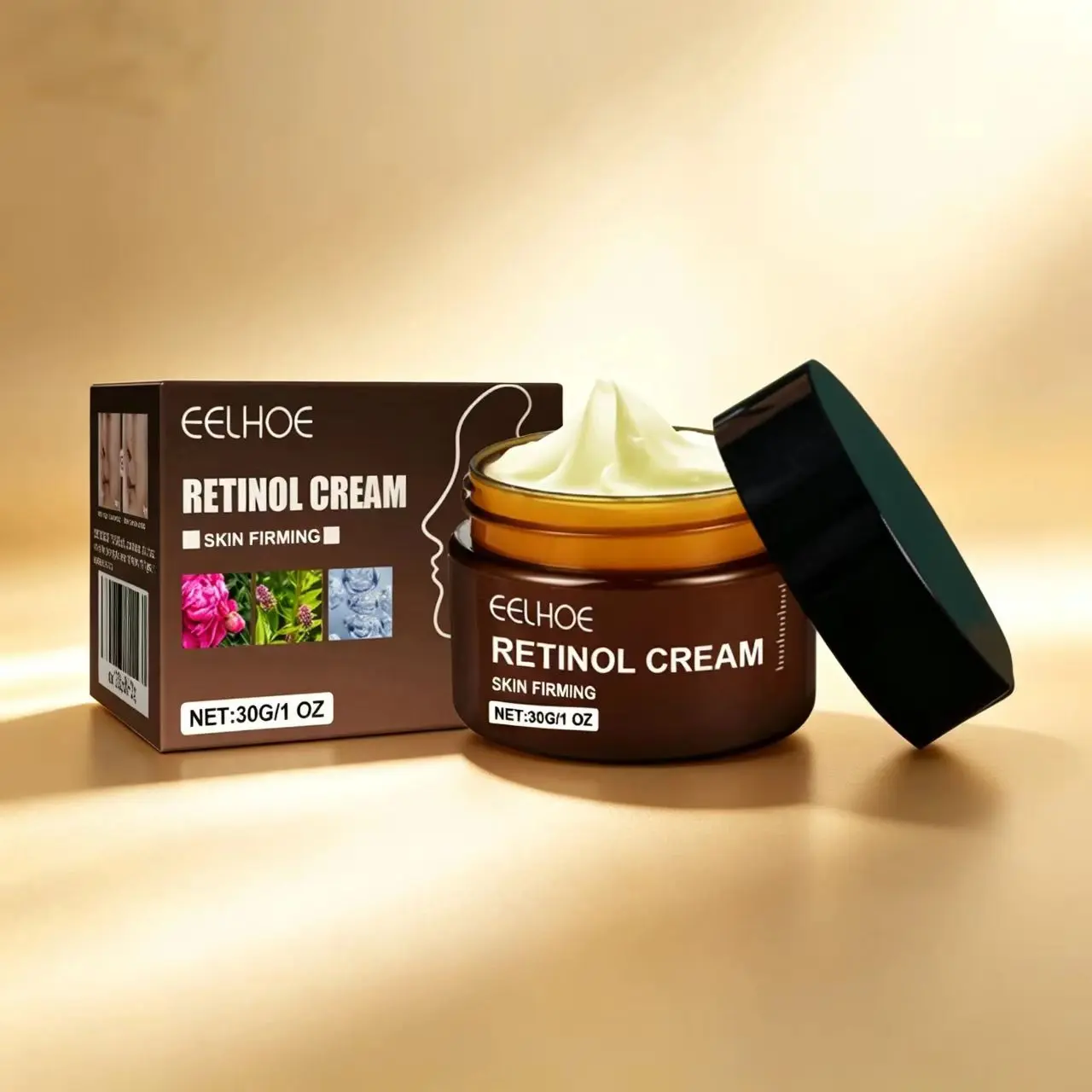 EELHOE Advanced Retinol Facial Cream - Intensive Hydrating Moisturizer for Dry Skin with Repair, Anti-Wrinkle, Firming, Tightening, Radiant, Dewy Benefits, Dewy Skin, Moisture, Smooth